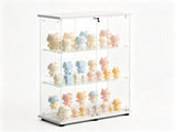 () 2-Door 3-Tier Display Cabinet with Top LED Lighting Storage Cabinet with 01255946