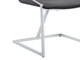 Zlatan Gray Velvet & Chrome Finish Side Chair B2726P343789
