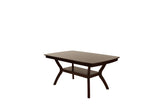 Formal Look 1pc Dining Table w Shelve Solidwood Espresso Finish Dining Room Furniture B011P207142