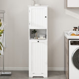 ZUN One-Compartment One-Door Tilt-Out Laundry Sorter Cabinet - White W1120P146256