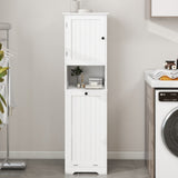 ZUN One-Compartment One-Door Tilt-Out Laundry Sorter Cabinet - White 13800451