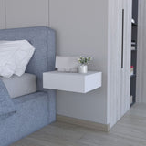 Vienna Floating Nightstand, Sleek Wall-Mounted Design with Spacious Drawer Storage B128P176112