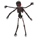 6ft Sound-Activated Halloween Skeleton - Flashing Red Eyes, Spooky Sounds, 4 Poseable Arms Extra 04271762