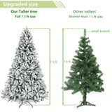 ZUN 7.5ft Automatic Tree Structure PVC Material Green Flocking 1450 Branches Christmas Tree 86998894