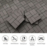 Wood Plastic Composite Deck Tiles Set of 20pcs, Composite Decking Resist Rust, Water, Weather, W2805P205353