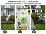 Hexagonal Mini Greenhouse with Zipper Door & Roll-Up Window, PE Cover Outdoor Plant House - White 14163863