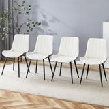 Extended Seat Cushion PU Dining Chair Set - Four Pieces.Smooth line design.Can integrate well into W1151P245711