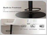 Swivel Bar Stools with Adjustable Height , Backrest, and Soft Knit Fabric - Ideal W2699P360246