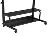 Black Wood Grain P2 15MM Particle Board with Melamine Coating Adjustable Computer Desk with 3 USB 63209704