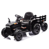 ZUN Ride on Tractor2.0 with Trailer,24V Battery Powered Electric Tractor Toy, 200w*2motor W1396P193860