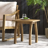 SELMA Acacia wood Accent Side Table in Natural Stained, Weather-Resistant Rectangular End Table for N770P248135N