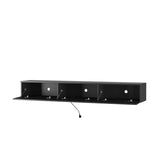 ZUN Floating TV Stand Wall Mounted with 16 Color LEDs,67" Modern TV Stand, Floating TV Cabinet W1321P220184