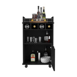 Phoenix Bar Cart with 2 Open Shelves 4 Cubbies and Cabinet B200P173181