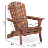 Wooden Outdoor Folding Adirondack Chair Set of 2 Wood Lounge Patio Chair for Garden,Garden, Lawn, W1390124961