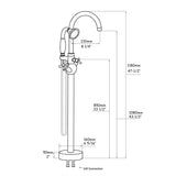Freestanding Bathtub Faucet with Hand Shower W1533125096