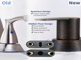 Bathroom Faucet Oil Rubbed Bronze 2-Handle Bathroom Sink Faucet 360 Degree High Arc Swivel Spout 03711677
