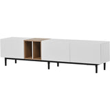 Modern TV Stand for 80'' TV with 3 Doors, Media Console Table, Entertainment Center with Large WF302939AAK