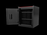 Steel Mini Side Locker Cabinet, 2 Shelves, Black 98164105