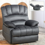 ZUN Large Manual Recliner Chair in Fabric for Living Room, Grey W1803P191938