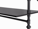 Industrial Pipe Clothing Rack, Reversible 118.3'' Clothes Rack for Hanging Clothes, Heavy Duty W1820P214612