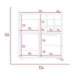 ZUN Smokey Oak 6-Bottle 2-Shelf Bar Cabinet B06280240