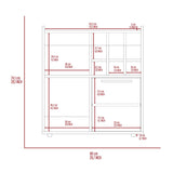 ZUN Smokey Oak 6-Bottle 2-Shelf Bar Cabinet B06280240