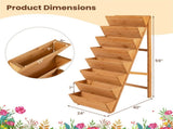 8-Tier Vertical Raised Garden Bed, 40" x 24" x 59" Fir Wood Ladder Planter Stand for Vegetables 59808583