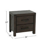 ZUN 2 Drawers Nightstand In Espresso SR015426