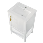 ZUN 20" Bathroom Vanity with Sink, Bathroom Cabinet with Soft Closing Door, Storage Rack and Open Shelf, 13067302