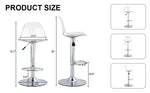 ZUN Modern minimalist bar chairs and bar stools. Can rotate 360 &deg; and adjust lifting. PET backrest and W1151P172644