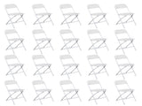 10pcs Injection Molding Classic Garden Plastic Folding Chair White 83332635