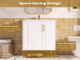 20" Wall Mounted Bathroom Cabinet with Side Cabinet Combo, Bathroom Cabinet with Soft-Closing Door, N710P332061K