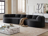 Curved Sectional Sofa, 106.3-inch Oversized Modern Bone-Free Cloud Sofa with 6 Pillows Luxury W3505P355588