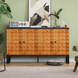 Modern buffet cabinet with storage space,Retro style four door wooden storage W1706P235655