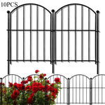 ZUN Decorative Garden Fence 10 Panels, 17 Rustproof Metal Wire Animal Barrier Fence 62922473