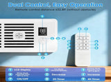 Dual Motor PWM Ventilation Booster Fan Winter Summer Fan 3 Modes, Auto Temp Detect Air Vent Fan with 84045069