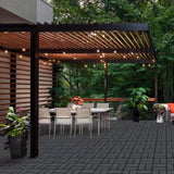 ZUN Plastic Interlocking Deck Tiles Outdoor All Weather Waterproof 44 PCS 12"x12" Flooring Deck Tiles 16559678