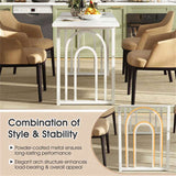 Spacious Rectangular Dining Table - 63"x24"x30", Adjustable Foot Pads, Waterproof Stain-Resistant 14488397