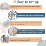 32" Live Animal Cage Trap Heavy Duty Steel Catch Humane Rodent Cage w/Iron Door 76222927