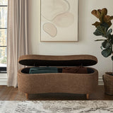 Boucle Flip Top Storage Bench B035P262674