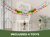 62" Rolling Metal Birdcage with Rolling Stand Castor Wheels, Large Parrot Cage with 3 Perches 38582389