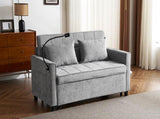 56.9" Loveseat Sofa Pull-out Sofa Bed Sleeper Sofa with a Reversible Backrest Cushion, Side Pockets, N719P208853E