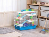 23" 5-Tier Hamster Cage with Exercise Wheel, Small Pet Habitat for Dwarf Hamsters & Gerbils, Blue 33810996