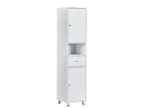 White particleboard with melamine veneer, 30*30*170cm, two doors, one drawer, one shelf, bathroom 85950573