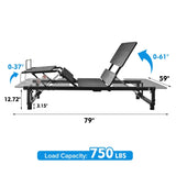Adjustable Bed Base Frame Queen Bed Frame with Head and Foot Incline Wireless Remote Zero Gravity W1038142350