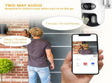 Dual eye gun ball linkage monitoring camera, panoramicdetail dual camera, high-definition security 72676267