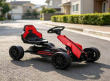 Red Kids Pedal Go Kart Adjustable Seat, Swing Axle Design, Foot-Powered Ride-On for Outdoor Play 56348243