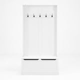 Entryway Bench with Standing Coat Rack, Hall Tree with Shoe Storage Bench, Entryway Organizer with 5 W409P262447