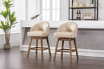 ZUN COOLMORE Bar Stools Set of 2 Counter Height Chairs with Footrest for Kitchen, Dining Room And 360 W153990775