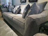 Camero Fabric Pillowback 2-Piece Living Room Set, Sofa and Loveseat, Gray T2574P195445
